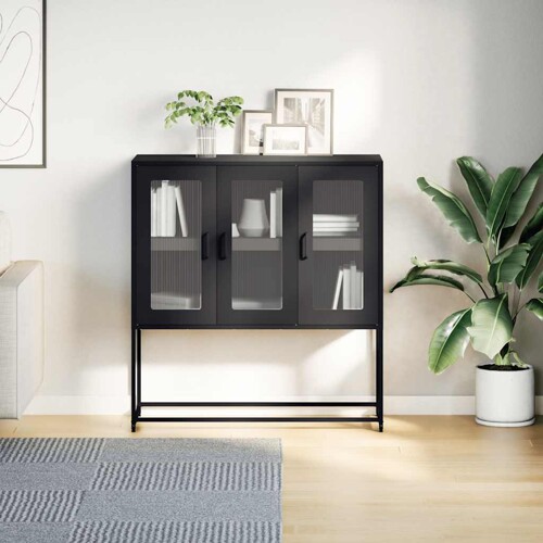 Komoda antracit 100,5 x 39 x 107 cm od hladno valjanog čelika - NOVO