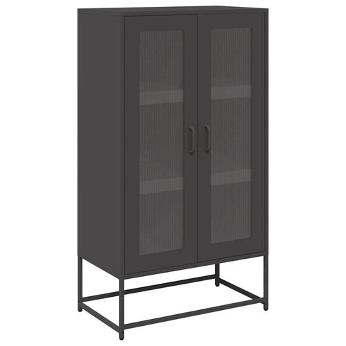 Visoka ploča crna 68x39x123 cm čelik - NOVO