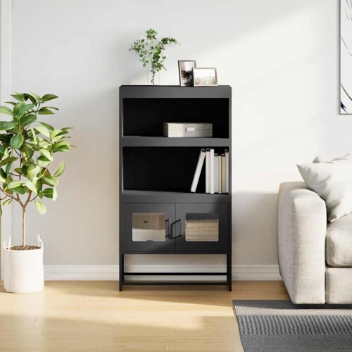 Visoka ploča crna 68x39x123 cm čelik - NOVO