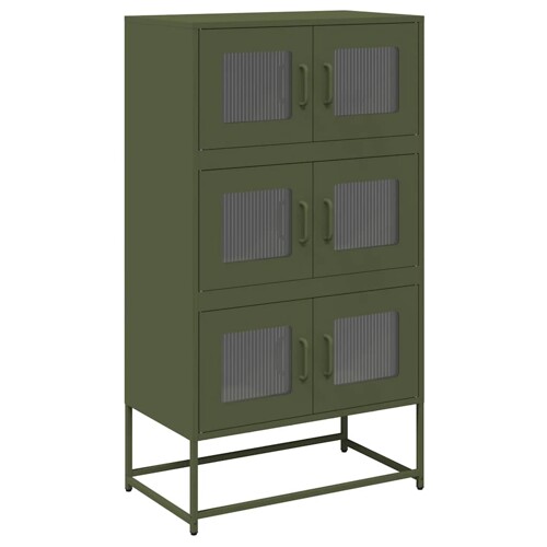 Visoka ploča maslinasto zelena 68x39x123 cm čelik - NOVO