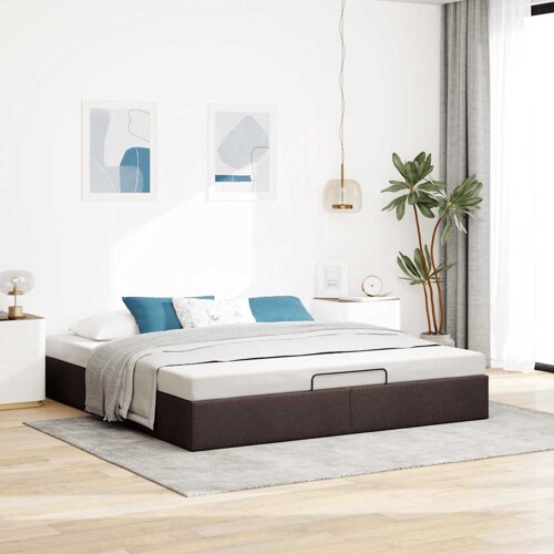 Otomanski okvir kreveta bez madraca 200x200 cm od tkanine - NOVO