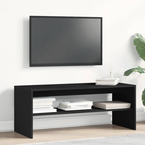 TV ormarić od iverice crni 100 x 40 x 40 cm - NOVO