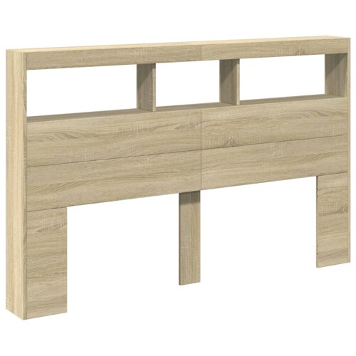 Ormarić za uzglavlje s LED svjetlima boja hrasta 160x17x102 cm - NOVO
