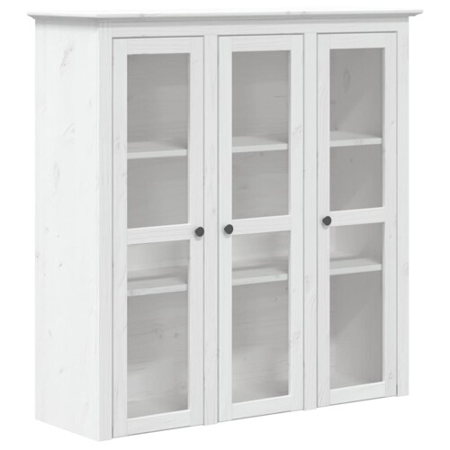 Visoka komoda BODO bijela 115,5x43x200,5 cm od masivne borovine - NOVO