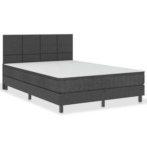 Krevet od tkanine s oprugama tamnosivi 160 x 200 cm - NOVO