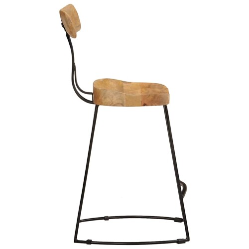 Barski stolci 2 kom 49x43x79 cm masivnog drva manga - NOVO