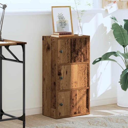 Regal za knjige boja starog drva 40x24x77 cm konstruirano drvo - NOVO