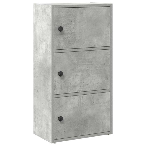 Regal za knjige boja betona 40x24x77 cm konstruirano drvo - NOVO