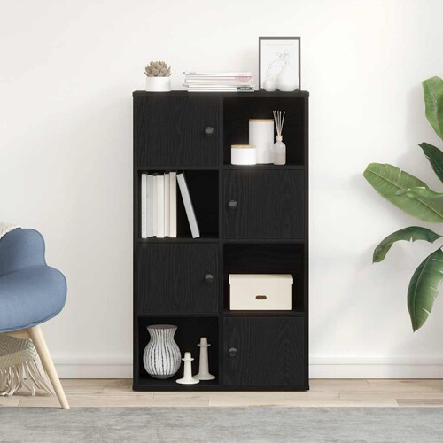 Regal za knjige crni hrasta 60x24x101,5cm od konstruiranog drva - NOVO