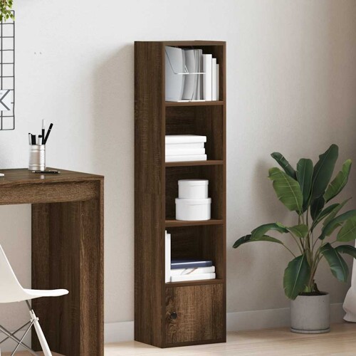 Regal za knjige boja hrasta 31x24x127 cm konstruirano drvo - NOVO