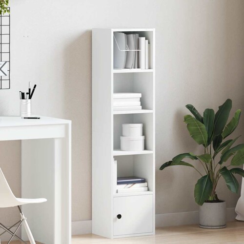 Regal za knjige bijeli 31x24x127 cm od konstruiranog drva - NOVO