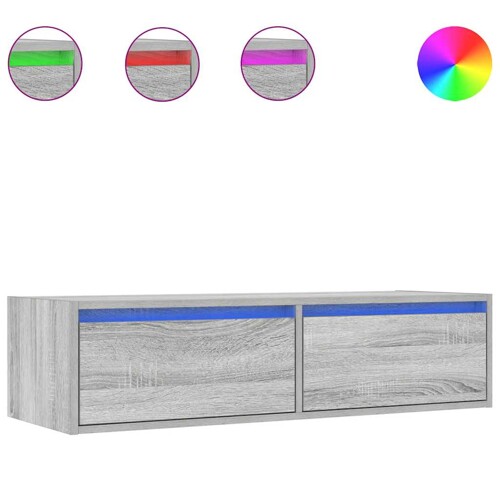 TV ormarić s LED svjetlima boja hrasta sonome 100X35,5x25 cm - NOVO