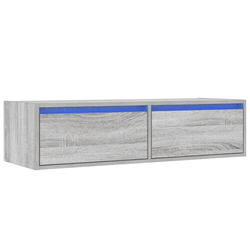 TV ormarić s LED svjetlima boja hrasta sonome 100X35,5x25 cm - NOVO