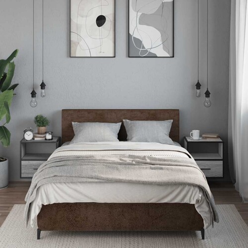 Zidni noćni ormarići 2 kom Sivi Sonoma 40x31x39,5 cm - NOVO