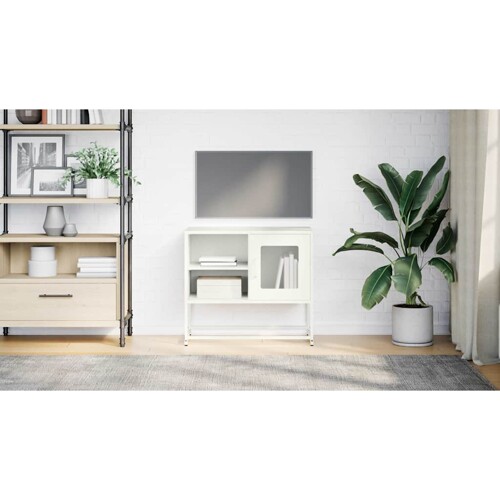TV ormarić crni 68x39x60,5 cm bijeli - NOVO
