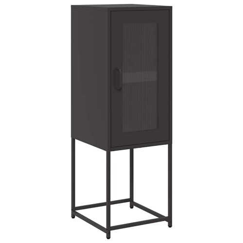 Komoda crna 36x39x107 cm Hladno valjani čelik - NOVO