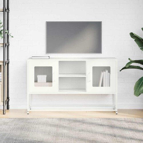 TV ormarić bijeli 100,5 x 39 x 60,5 cm čelični - NOVO