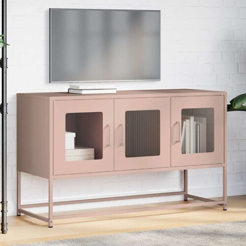 TV ormarić ružičasti 100,5x39x60,5 cm hladno valjani čelik - NOVO