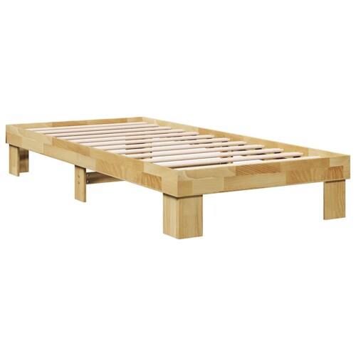 Okvir kreveta bez madraca 90x200 cm puno drvo hrast - NOVO