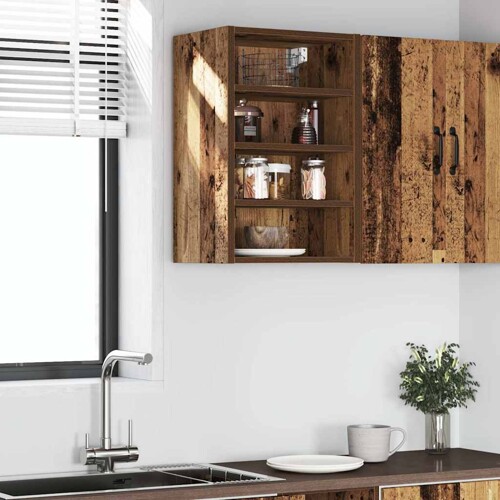 Viseći ormarić staro drvo 40x29,5x60 cm konstruirano drvo - NOVO
