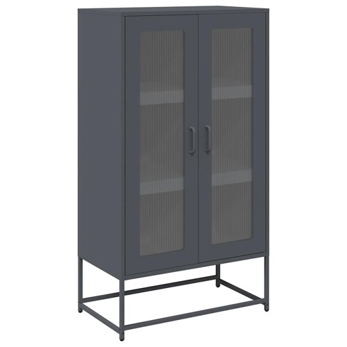 Visoka ploča antracit 68x39x123 cm čelik - NOVO