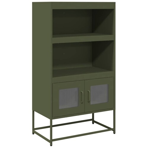 Visoka ploča maslinasto zelena 68x39x123 cm čelik - NOVO