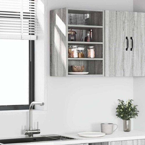 Viseći ormar sivi sonoma 40x29,5x60 cm izrađeno drvo - NOVO