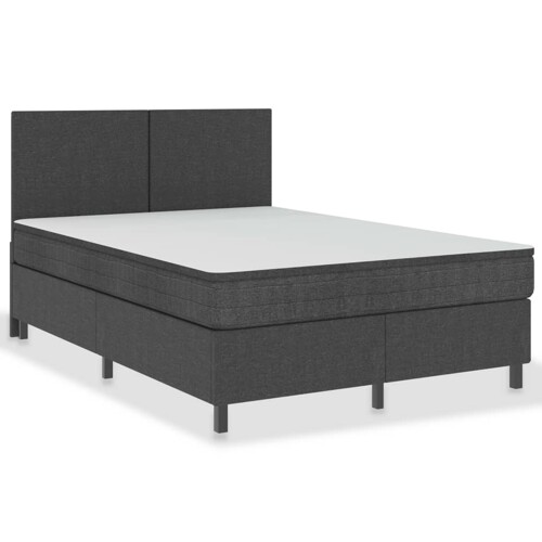 Krevet od tkanine s oprugama tamnosivi 160 x 200 cm - NOVO