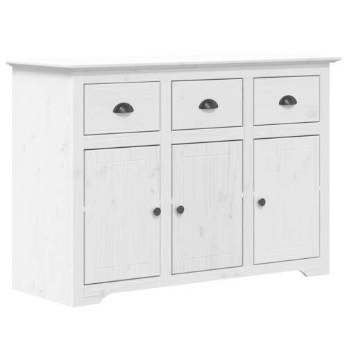 Komoda BODO bijela 115,5 x 44 x 80 cm od masivne borovine - NOVO