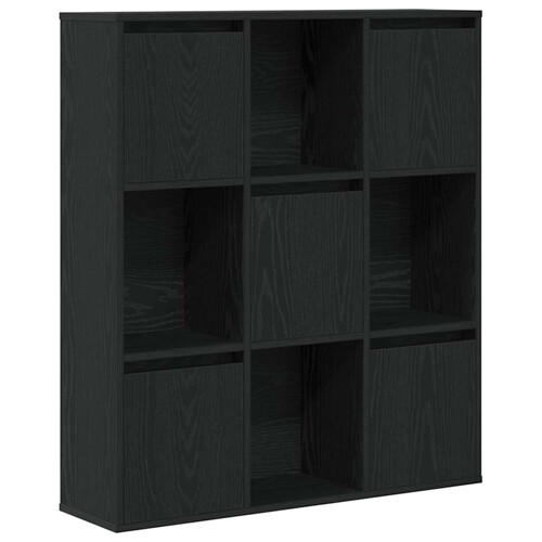 Regal za knjige crni hrasta 89x24x101,5cm od konstruiranog drva - NOVO