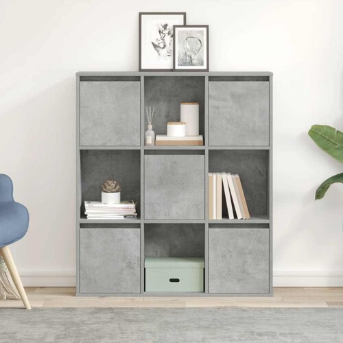 Regal za knjige boja betona 89x24x101,5 cm konstruirano drvo - NOVO