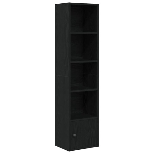 Regal za knjige crni hrasta 31x24x127 cm od konstruiranog drva - NOVO