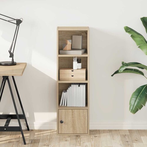 Regal za knjige boja hrasta 31x24x102 cm od konstruiranog drva - NOVO