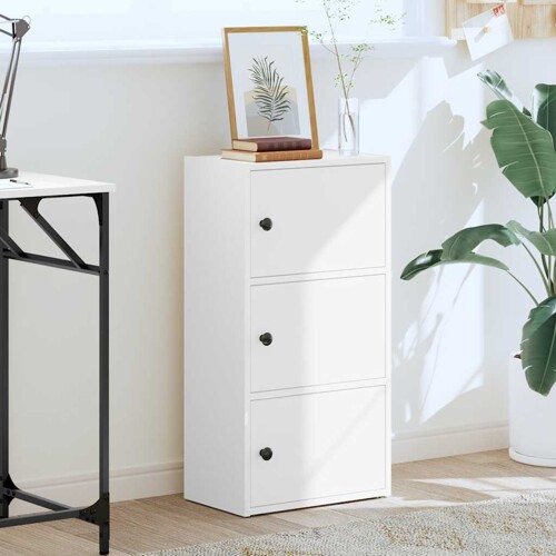 Regal za knjige bijeli 40x24x77 cm konstruirano drvo - NOVO