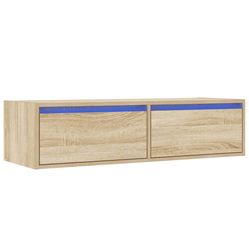 TV ormarić s LED svjetlima boja hrasta sonome 100X35,5x25 cm - NOVO