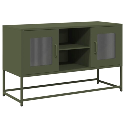 TV ormarić maslinastozeleni 100,5x39x60,5 cm čelični - NOVO