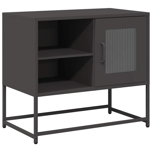 TV ormarić crni 68x39x60,5 cm čelični - NOVO