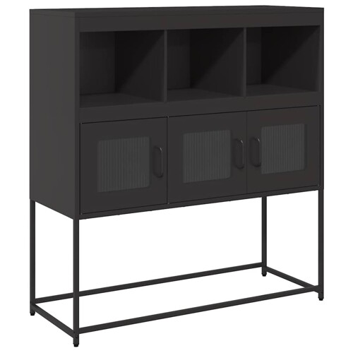 Komoda crna 100,5 x 39 x 107 cm od hladno valjanog čelika - NOVO