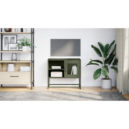 TV ormarić maslinastozeleni 68x39x60,5 cm čelični - NOVO