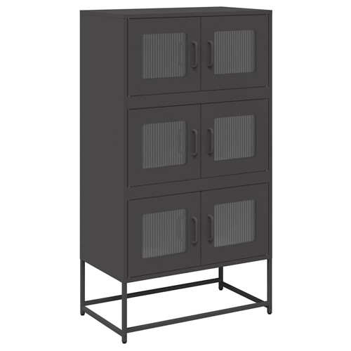 Visoka ploča crna 68x39x123 cm čelik - NOVO