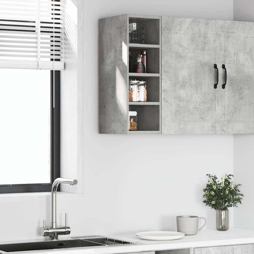 Viseći ormarić beton sivi 20x29,5x60 cm konstruirano drvo - NOVO