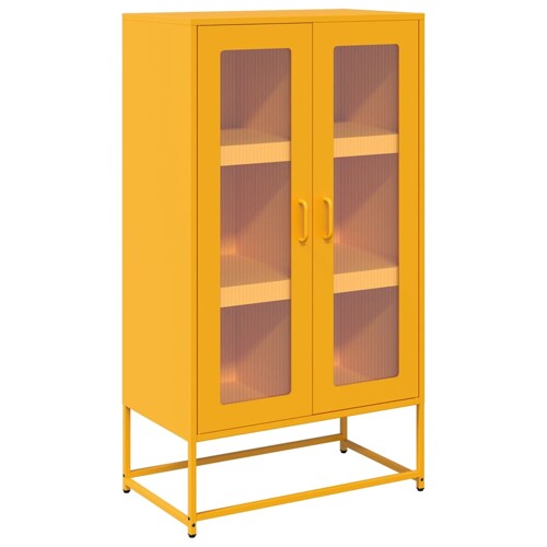 Visoka ploča senf žuta 68x39x123 cm čelik - NOVO