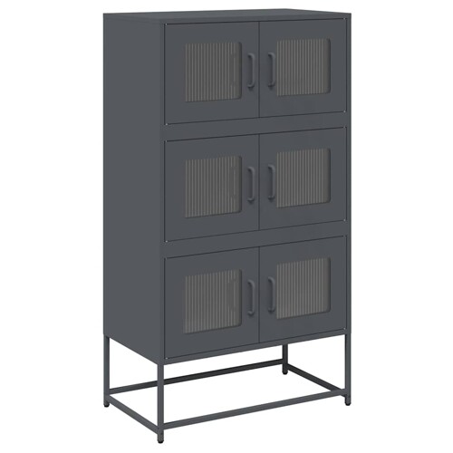 Visoka ploča antracit 68x39x123 cm čelik - NOVO