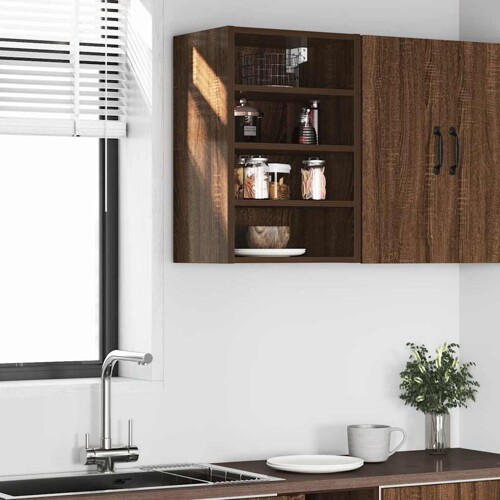Viseći ormarić smeđi hrast 40x29,5x60 cm izrađeno drvo - NOVO