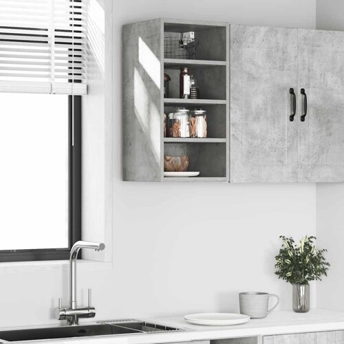 Viseći ormarić beton sivi 30x29,5x60 cm izrađeno drvo - NOVO