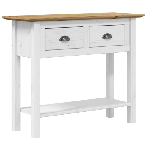 Konzolni stol BODO smeđi 91 x 35 x 74 cm od masivne borovine - NOVO