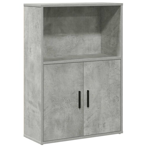 Regal za knjige boja betona 60x24x85 cm konstruirano drvo - NOVO
