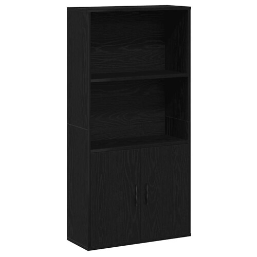 Regal za knjige crni hrasta 60x24x120 cm od konstruiranog drva - NOVO