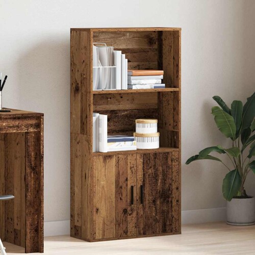 Regal za knjige boja starog drva 60x24x120 cm konstruirano drvo - NOVO