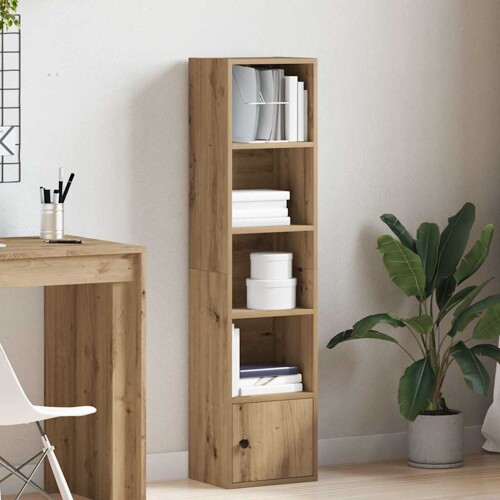Regal za knjige boja hrasta 31x24x127 cm konstruirano drvo - NOVO